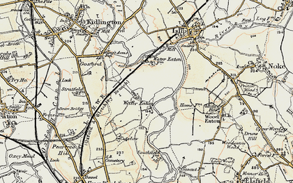 Old map of Water Eaton in 1898-1899