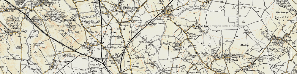 Old map of Water Eaton in 1898-1899