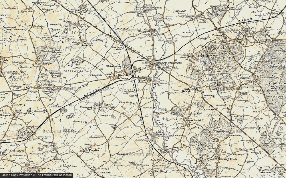 Old Map of Water Eaton, 1898 in 1898