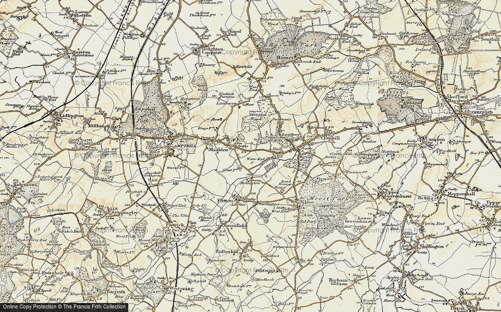Old Map of Water End, 1898-1901 in 1898-1901
