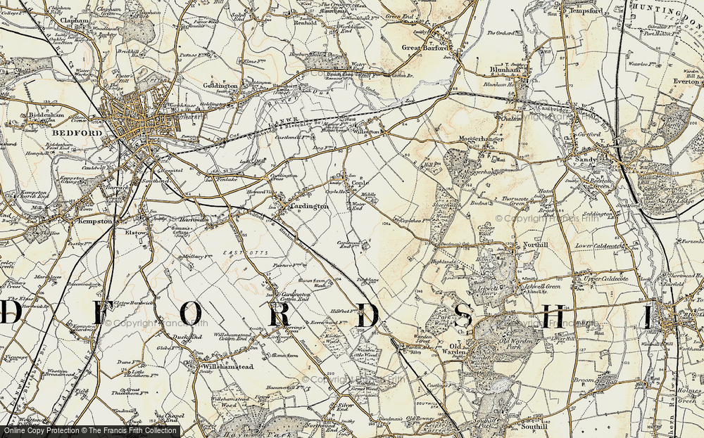 Old Map of Water End, 1898-1901 in 1898-1901