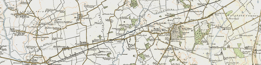 Old map of Water End in 1903