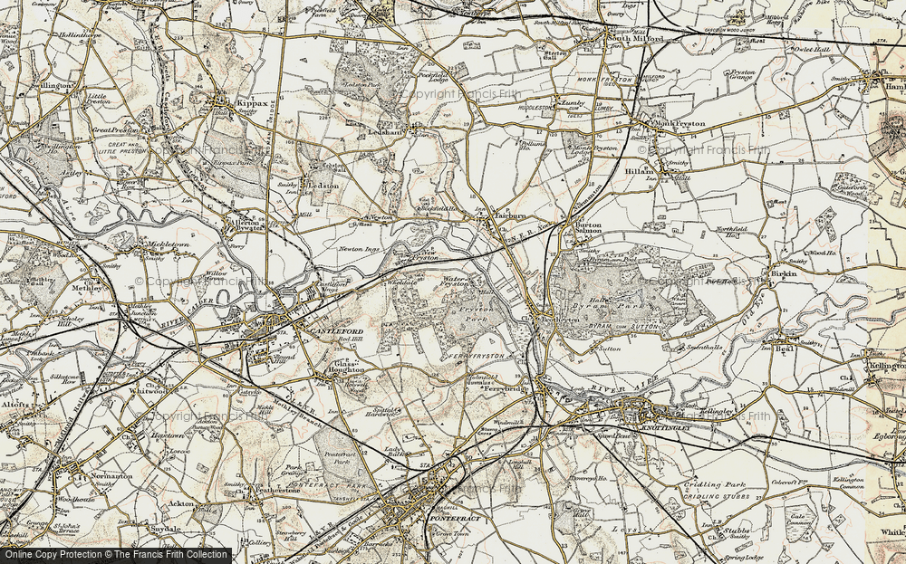 Old Map of Water Fryston, 1903 in 1903
