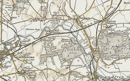 Old map of Water Fryston in 1903