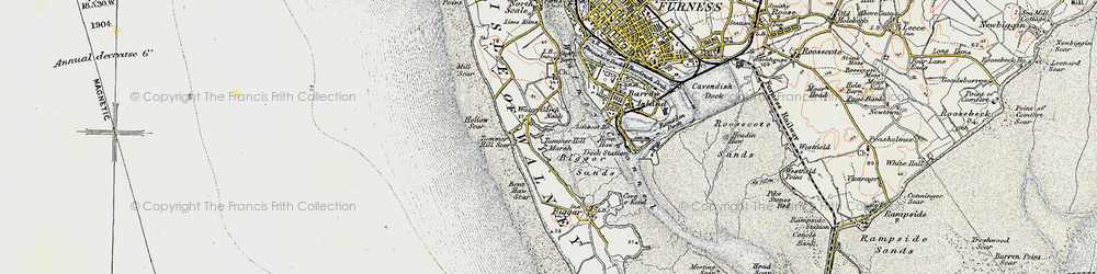 Old map of Water Garth Nook in 1903-1904