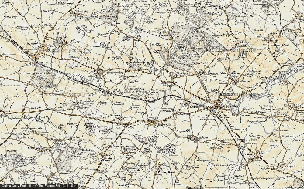 Old Map of Historic Map covering Bacon's Ho in 1898-1901
