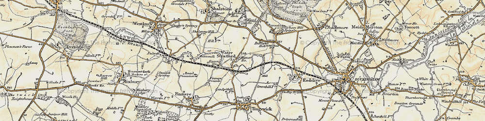 Old map of Bacon's Ho in 1898-1901