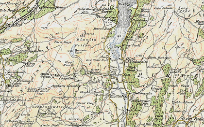 Old map of Water Yeat in 1903-1904