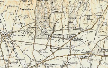 Old map of Waterbeach in 1897-1899