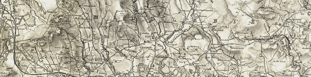 Old map of Albie in 1901-1904