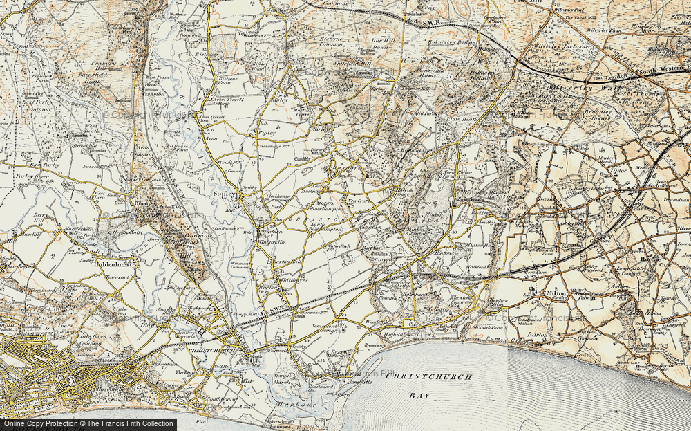 Old Map of Waterditch, 1897-1909 in 1897-1909
