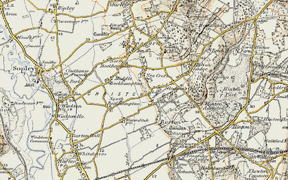 Old map of Waterditch in 1897-1909