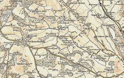 Old map of Waterend in 1897-1898