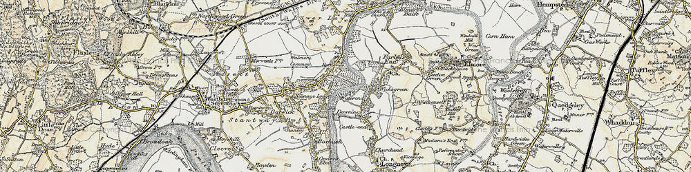 Old map of Waterend in 1898-1900