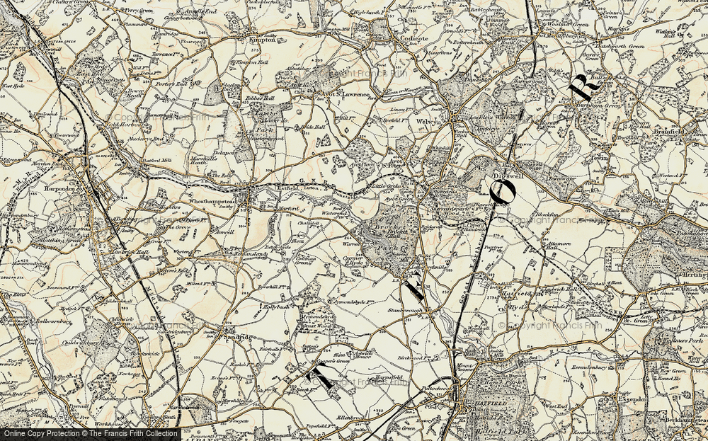 Old Map of Waterend, 1898 in 1898