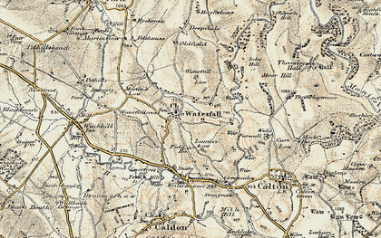 Old map of Waterfall in 1902