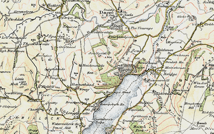 Old map of Waterfoot in 1901-1904