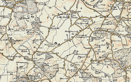 Old map of Waterhales in 1898