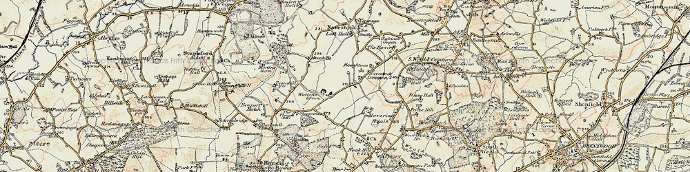 Old map of Navestock Common in 1898