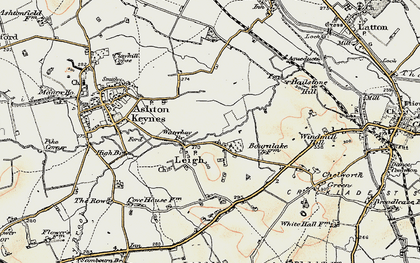 Old map of Waterhay in 1898-1899