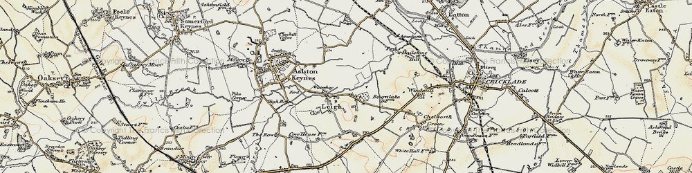 Old map of Waterhay in 1898-1899