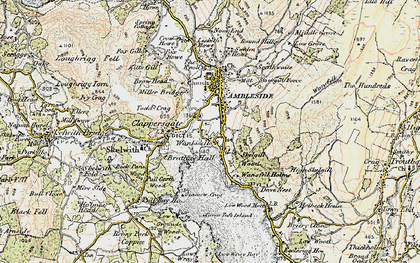 Old map of Low Wray in 1903-1904