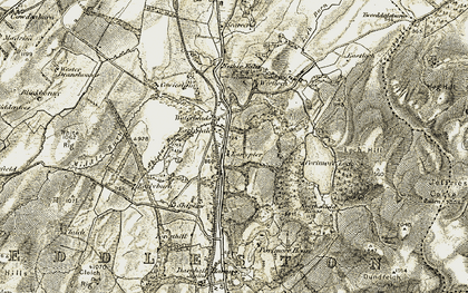 Old map of Waterheads in 1903-1904
