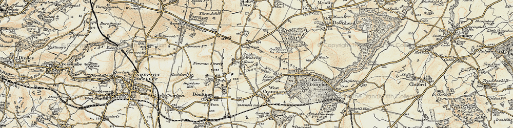 Old map of Waterlip in 1899
