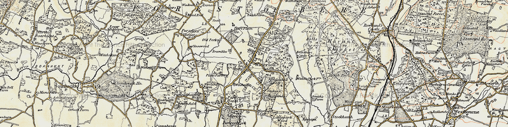 Old map of Waterlooville in 1897-1899