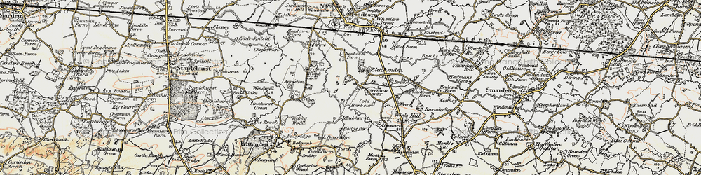Old map of Bletchenden in 1897-1898