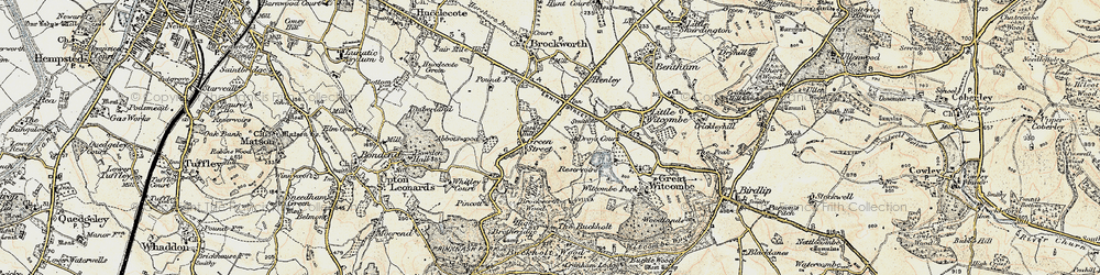 Old map of Watermead in 1898-1900
