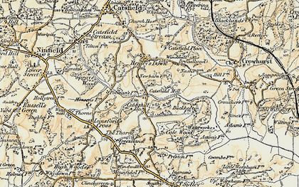 Old map of Watermill in 1898