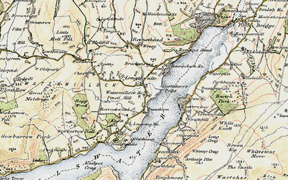 Old map of Watermillock in 1901-1904