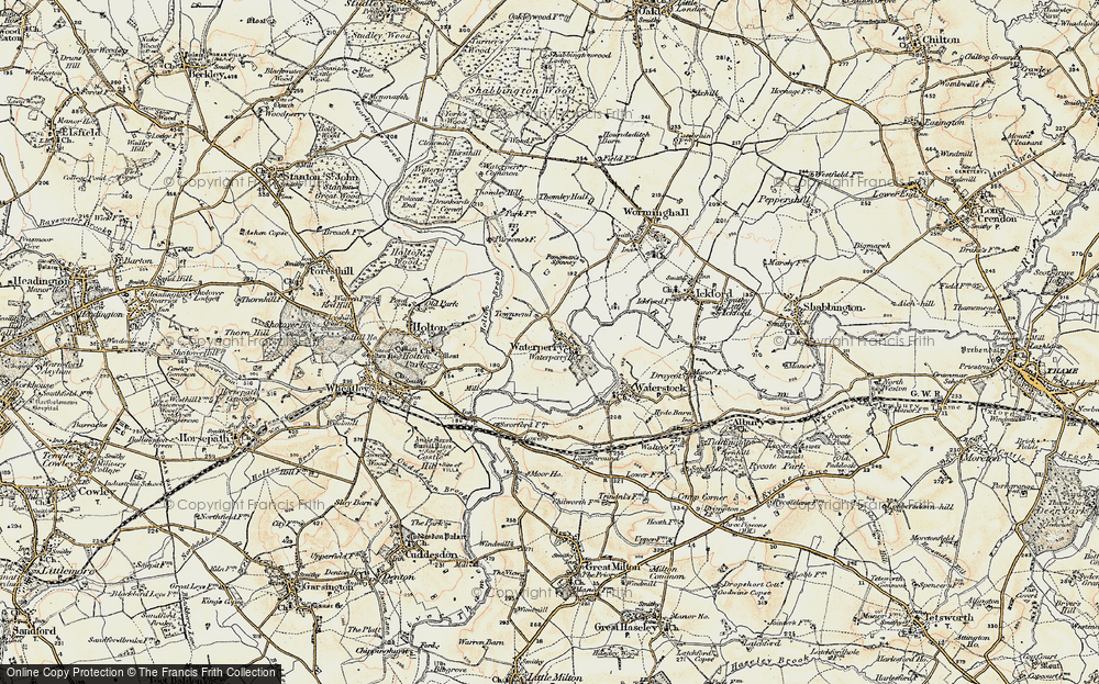 Old Map of Waterperry, 1898-1899 in 1898-1899