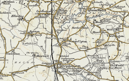 Old map of Waters Upton in 1902