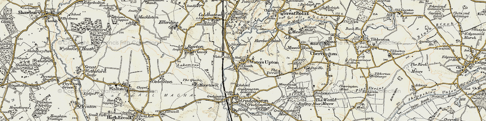 Old map of Waters Upton in 1902