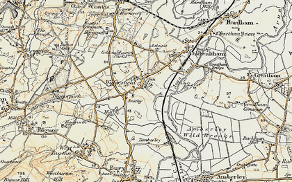 Old map of Watersfield in 1897-1900