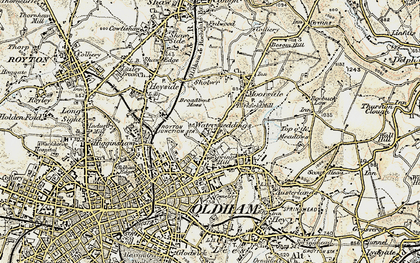 Old map of Watersheddings in 1903