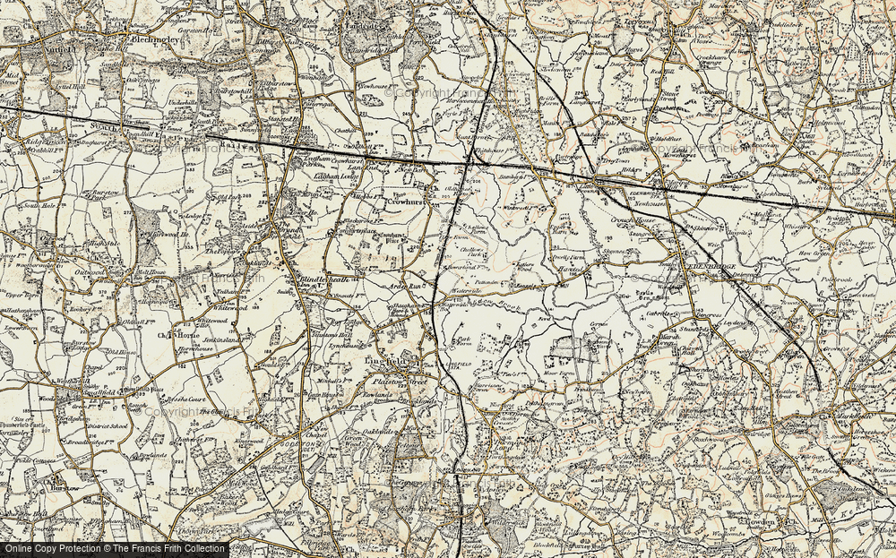 Old Map of Historic Map covering Arden Green in 1898-1902