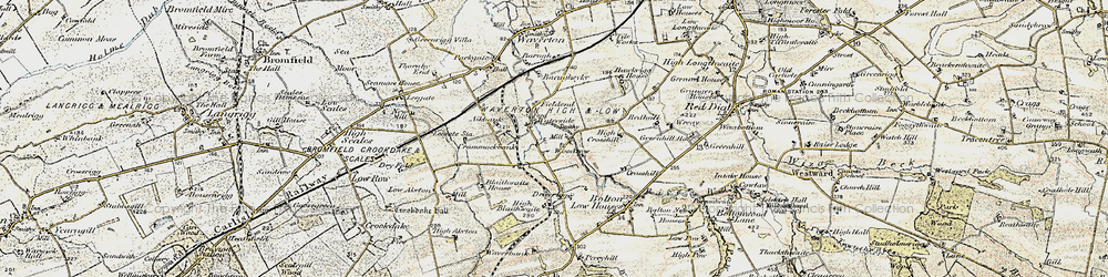 Old map of Blaithwaite Ho in 1901-1904