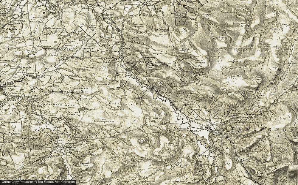 Old Map of Historic Map covering White Hill in 1904-1905