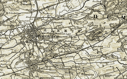 Old map of Waterside in 1904-1905