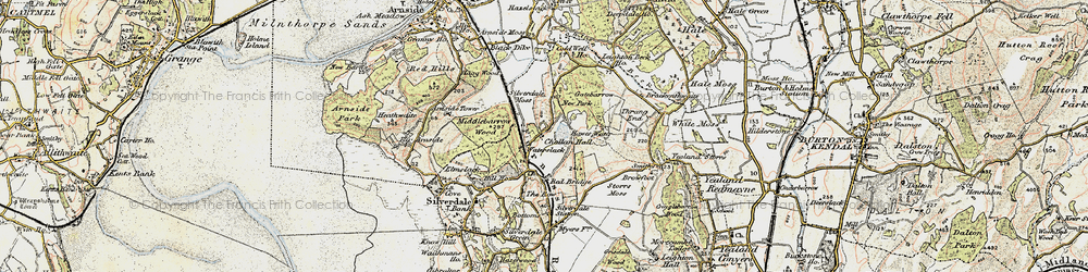 Old map of Waterslack in 1903-1904
