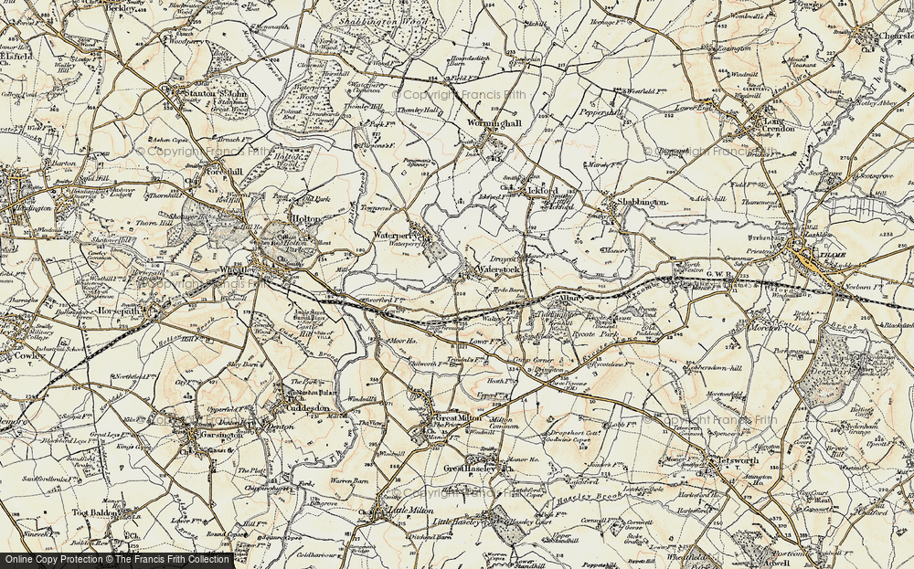 Old Map of Waterstock, 1897-1899 in 1897-1899