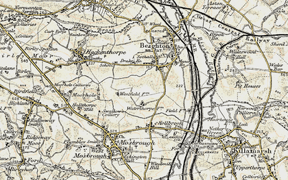Old map of Waterthorpe in 1902-1903