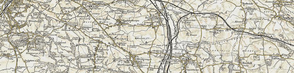 Old map of Crystal Peaks in 1902-1903