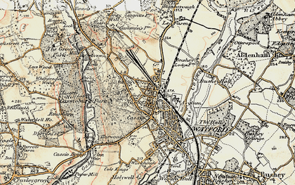 Old map of Watford in 1897-1898
