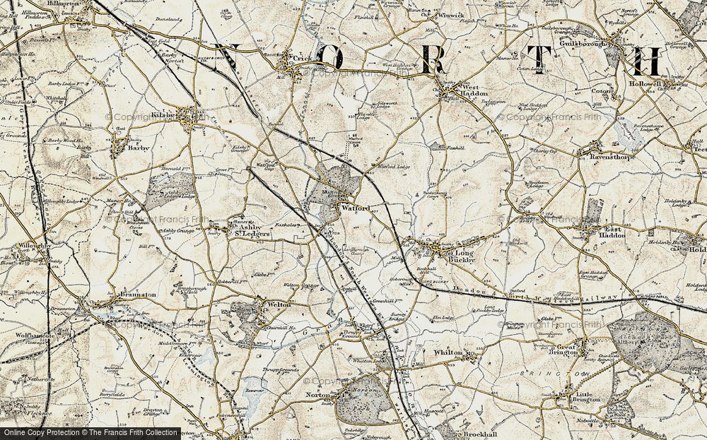 Old Map of Watford, 1901 in 1901