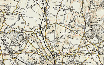 Old map of Watford Gap in 1901-1902