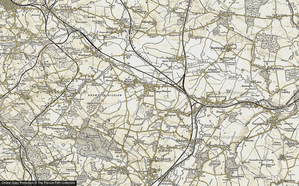 Old Map of Wath Upon Dearne, 1903 in 1903